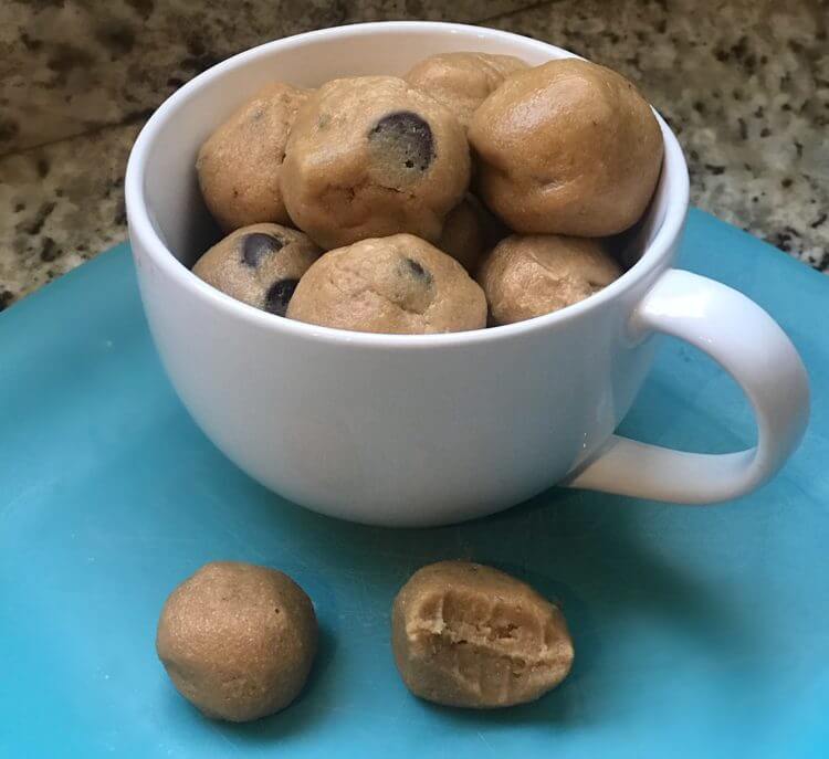 raw grain free cookie dough balls